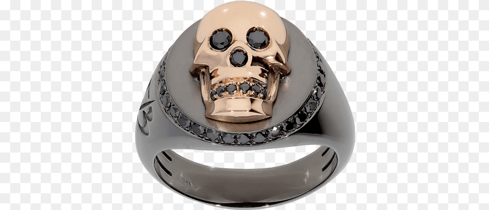Skull Ring 2 Skull, Accessories, Jewelry, Silver, Diamond Free Png