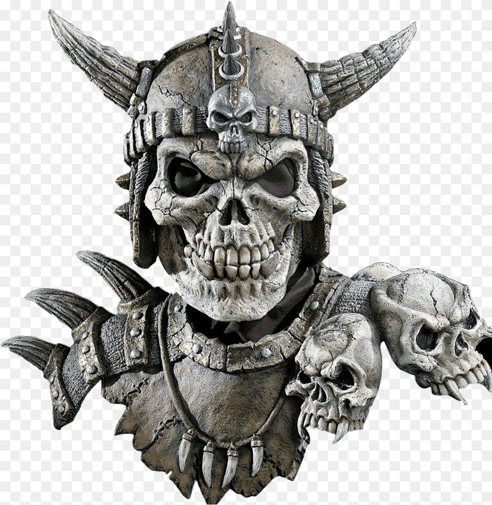 Skull Skeleton Bone Head Ghost Demon Devil King Kronos Mask And Shoulders, Accessories, Art, Ornament, Person Free Png