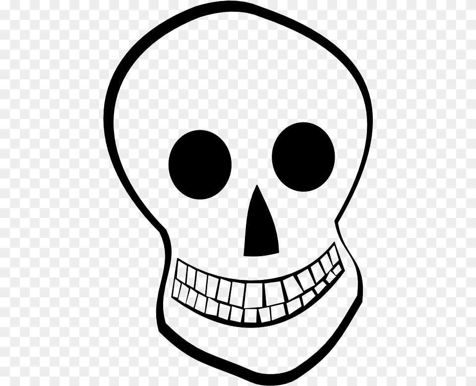 Skull Skeleton Clipart Explore Pictures Cute Skeleton Head Clipart, Stencil, Art, Drawing, Silhouette Png