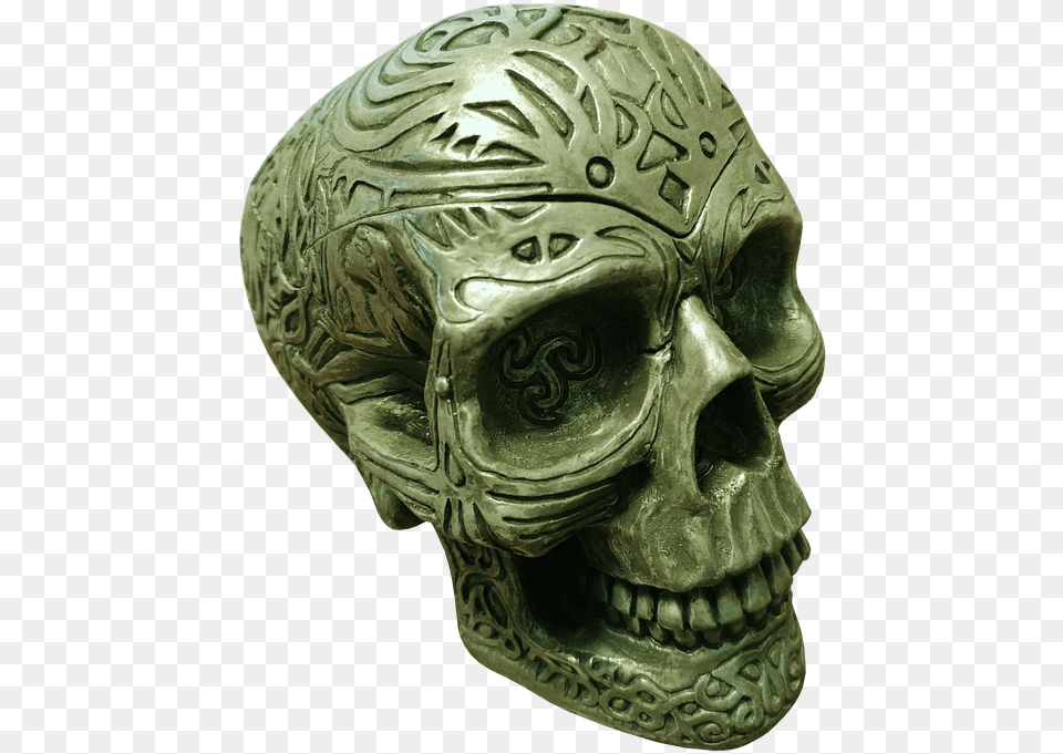 Skull Skull And Crossbones Creepy Scare Horror, Bronze, Accessories, Alien, Adult Png