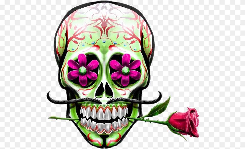 Skull Skulls Sugarskull Art Awesomeart Skullsandroses Mexican Skull Art, Graphics, Head, Person, Face Png