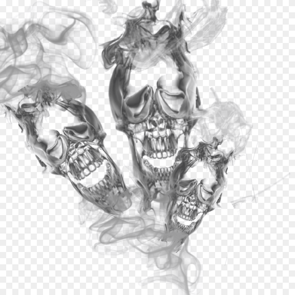Skull Smoke 3 Image Skull In Smoke, Baby, Person, Face, Head Free Png Download