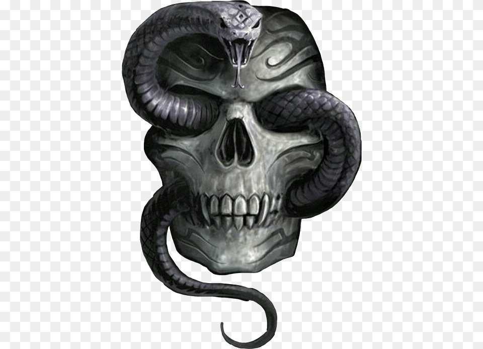 Skull Snake Snakeskull Skullandsnake Snakeandskull Tatuajes De Calaveras Vibora, Alien, Accessories, Animal, Reptile Png Image