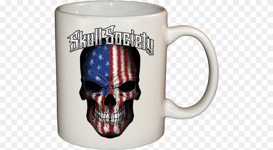 Skull Society Stars Amp Stripes Mug Mugs Dragon Ball, Cup, Adult, Man, Male Free Png Download
