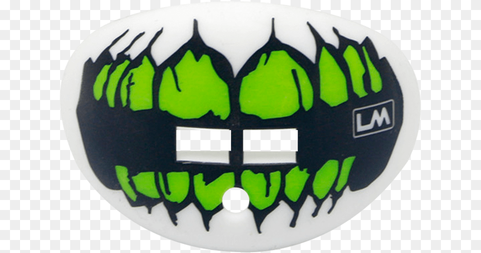 Skull Teeth Fluorescent Green Hawk Loudmouthguards Pacifier Lip Protector Mouthguard Skull, Logo Png