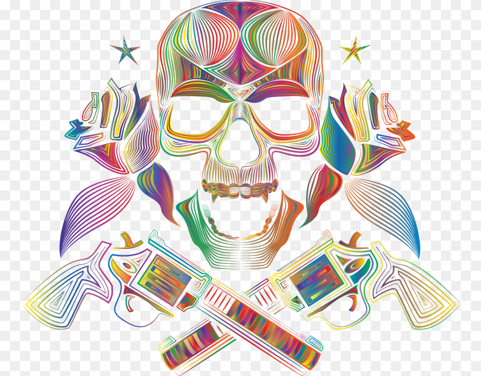Skull Template Cartoons Skull Psychedelic, Art, Graphics, Person, Face Free Transparent Png