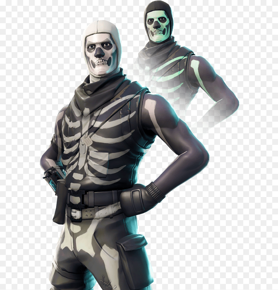 Skull Trooper Fortnite, Adult, Male, Man, Person Free Png