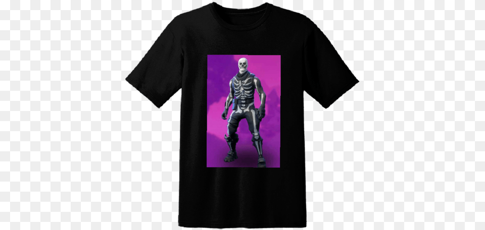 Skull Trooper Fortnite Skin Fortnite, Clothing, T-shirt, Adult, Male Free Png Download