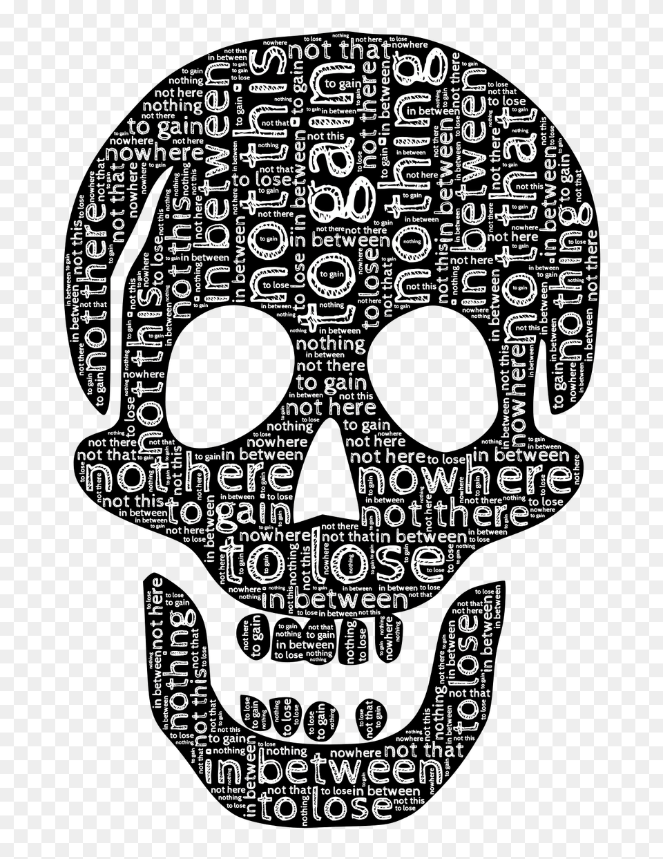 Skull Typography Clipart, Emblem, Symbol, Architecture, Pillar Free Png