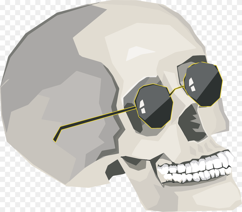 Skull Wearing Sunglasses Clipart, Body Part, Mouth, Person, Teeth Png