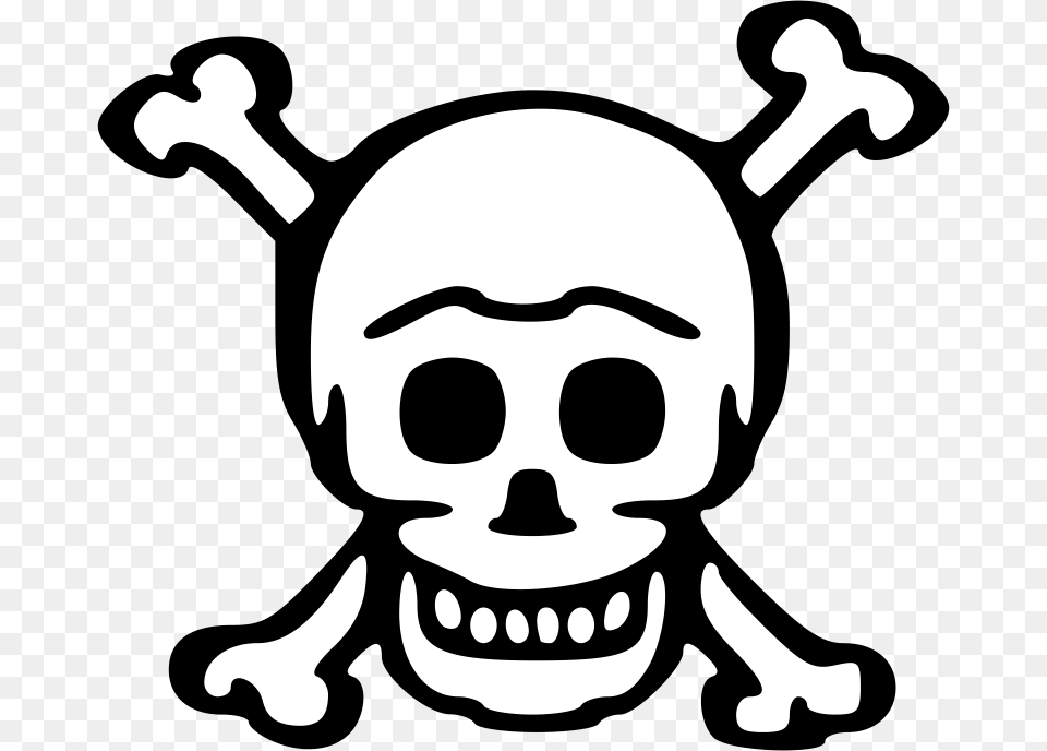Skull White Skull, Stencil, Person, Pirate, Baby Free Png