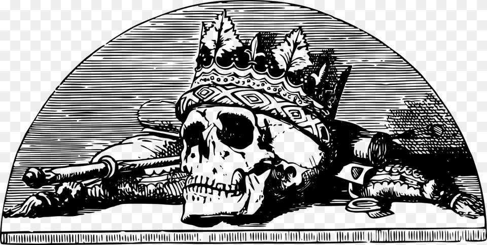 Skull With Crown Skull Crown Death Vintage Retro Duty Is Heavier Than A Mountain Death, Gray Free Png