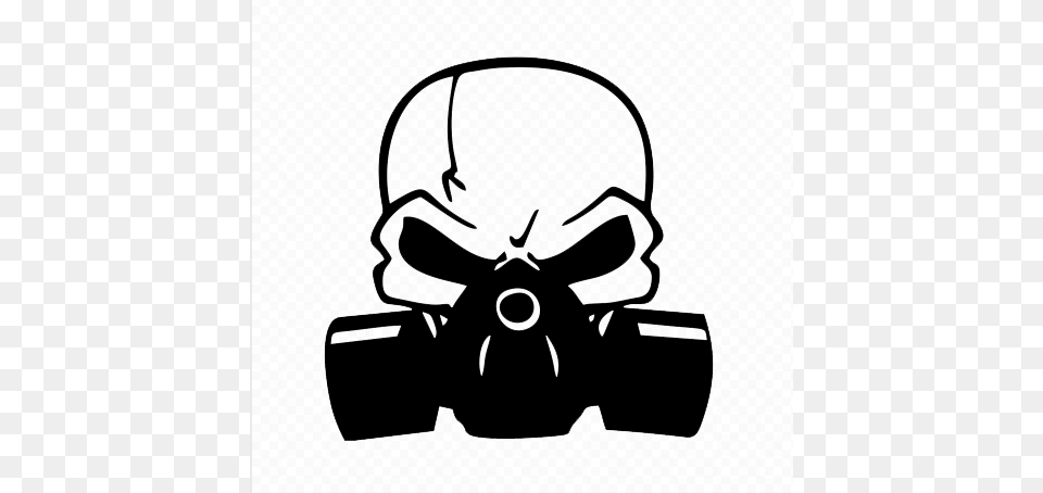 Skull With Gas Mask Image, Stencil, Person, Photographer Png