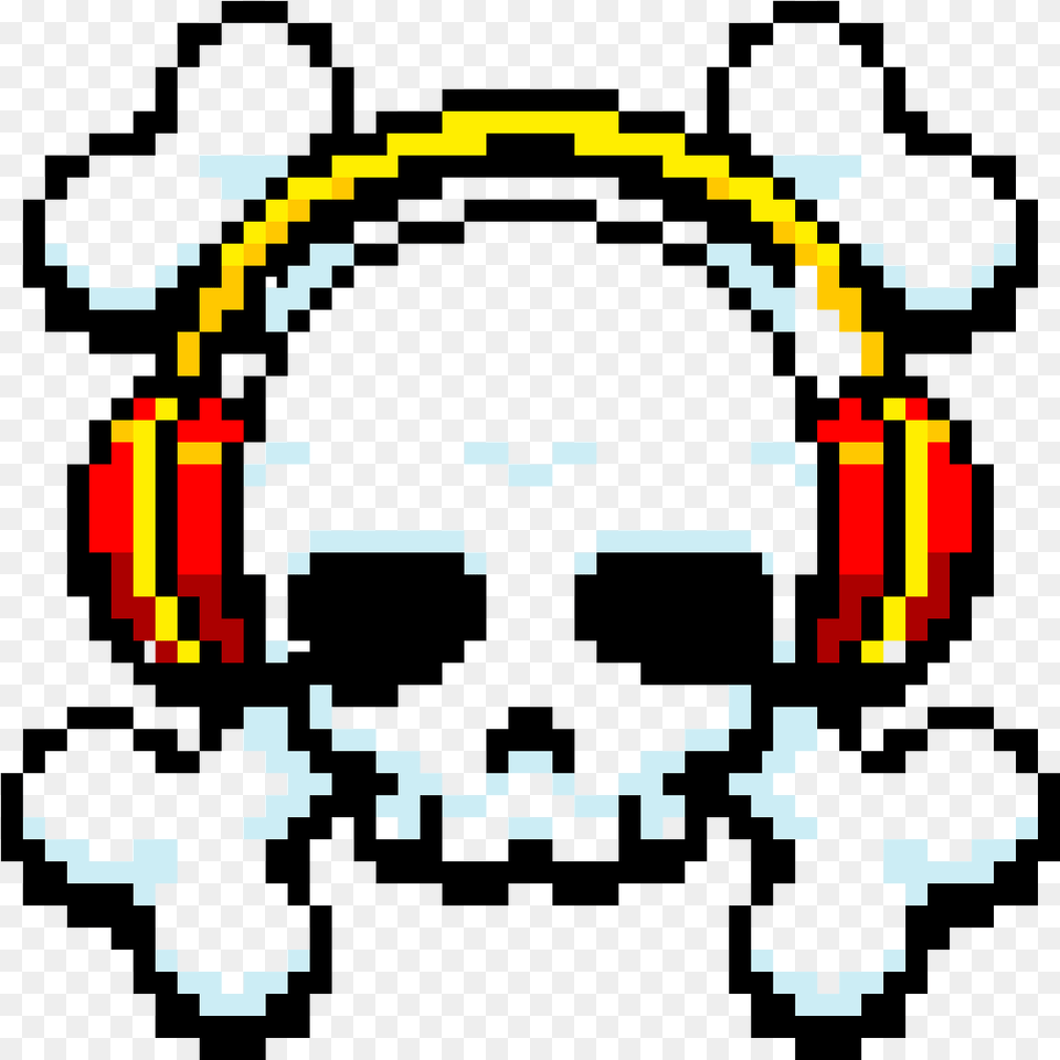 Skull With Headphones, Qr Code Png