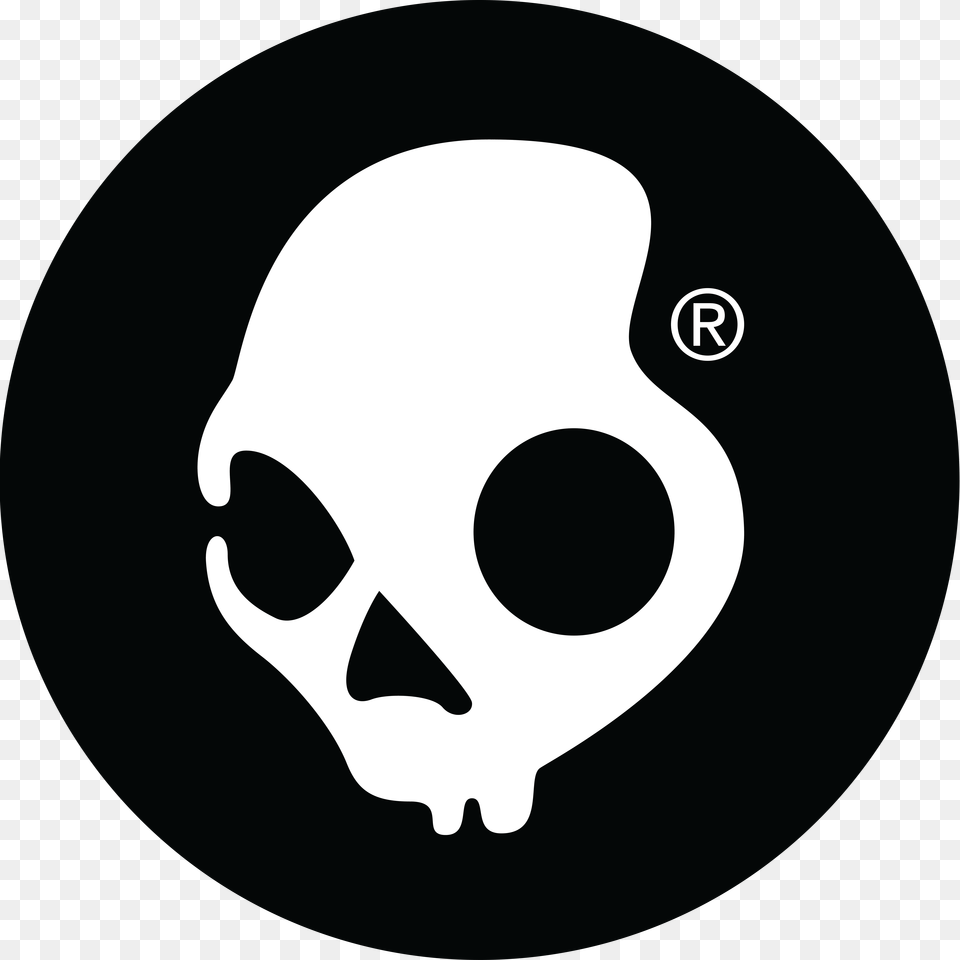 Skull With Headphones, Stencil Free Png