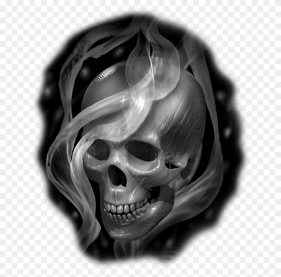 Skull With Ribbon 3d Tattoo Patrick Oleson Green Fox Skull 3d New Tattoo Design, Adult, Bride, Female, Person Free Png Download