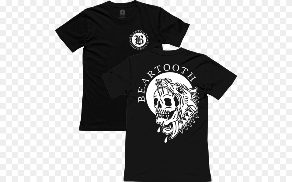 Skull Wolf T Shirt T Shirt, Clothing, T-shirt Free Transparent Png