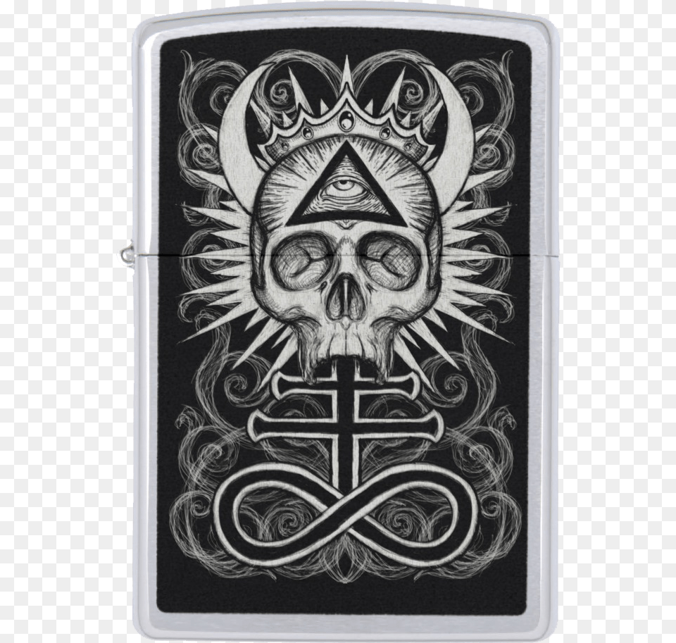 Skull Zippo Zippo Lighter Satanism Pendant Necklace Illuminati Baphomet Satanic, Adult, Bride, Female, Person Free Png Download