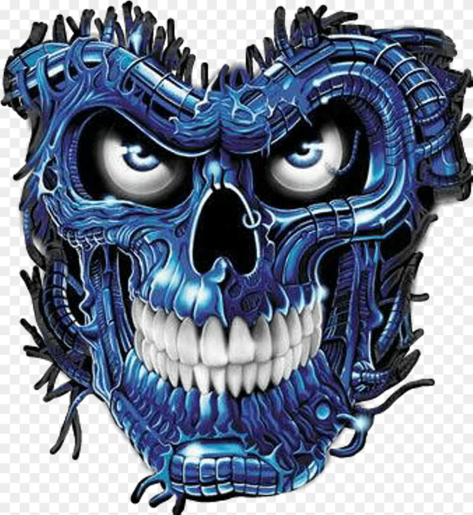 Skullart Biomechanical Skull Horror Evil Skull Prepaid Cards, Person Png Image