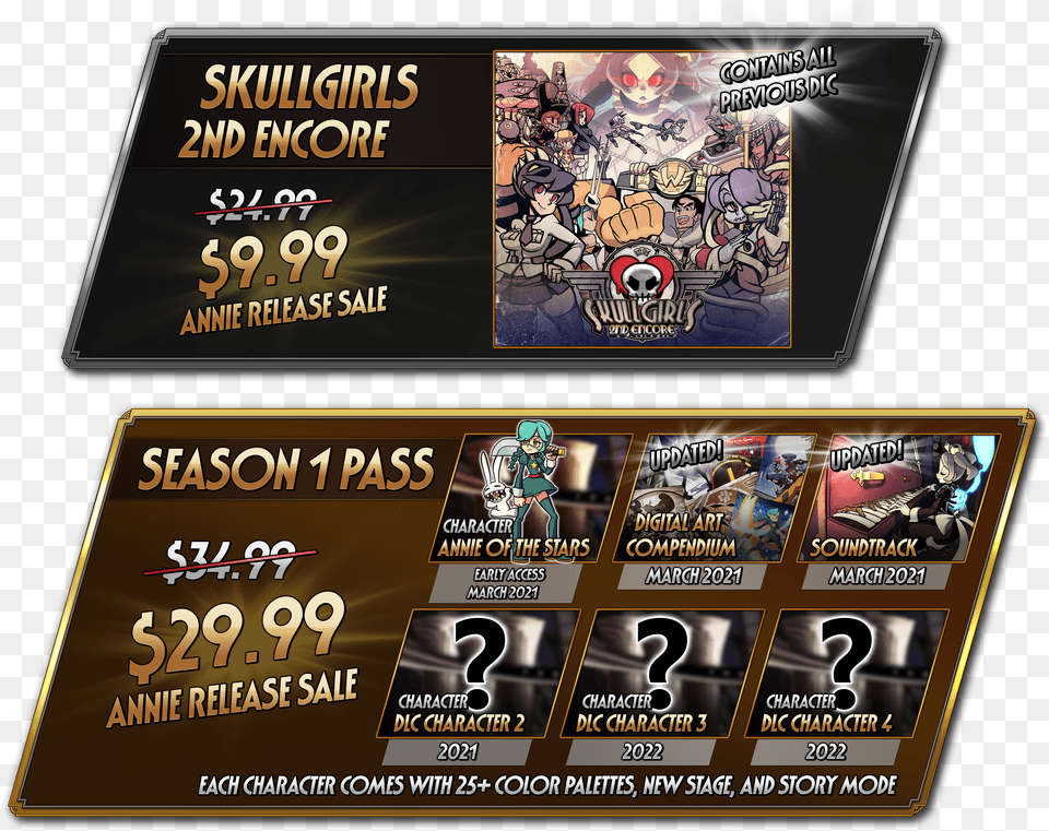 Skullgirls 2nd Encore Steam News Hub Skullgirls 2nd Encore Dlc Free Transparent Png
