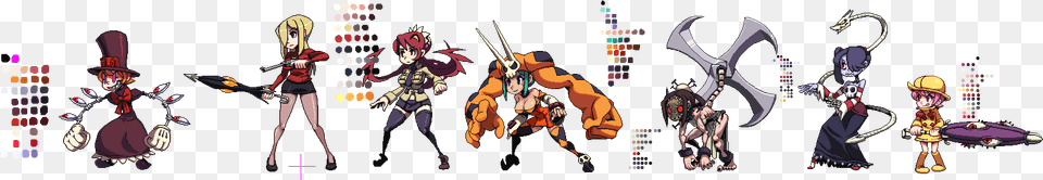 Skullgirls All Sprites, Person, Baby, Weapon Free Png Download