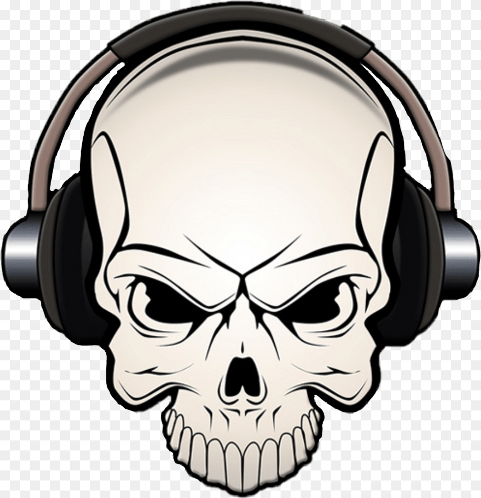 Skullhead Headphones Skull Horror Shokhorror Freetoedit, Electronics, Stencil, Baby, Person Png