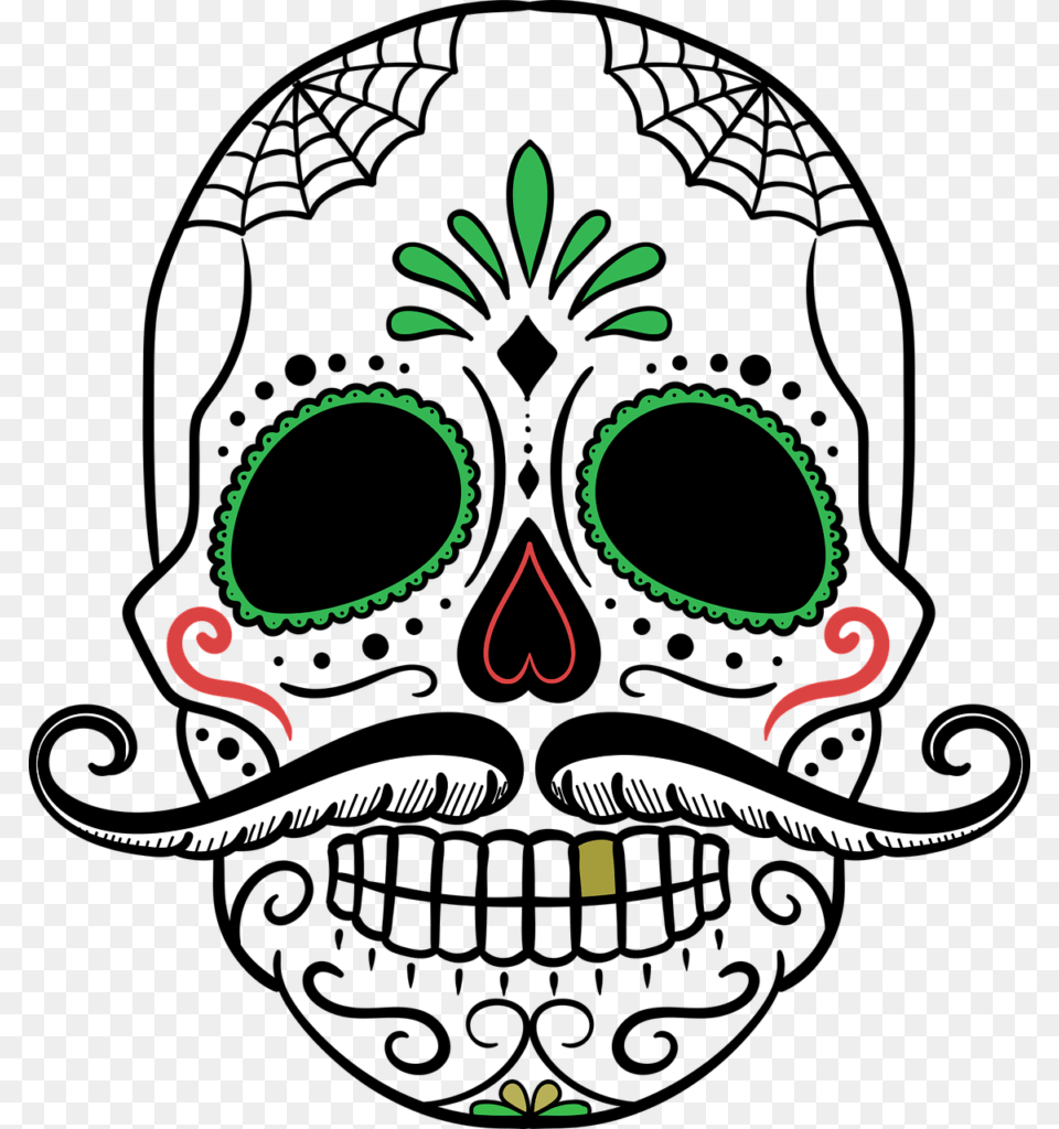 Skulls For Dia De Los Muertos Choose Your Happy Coloring Day Free Transparent Png