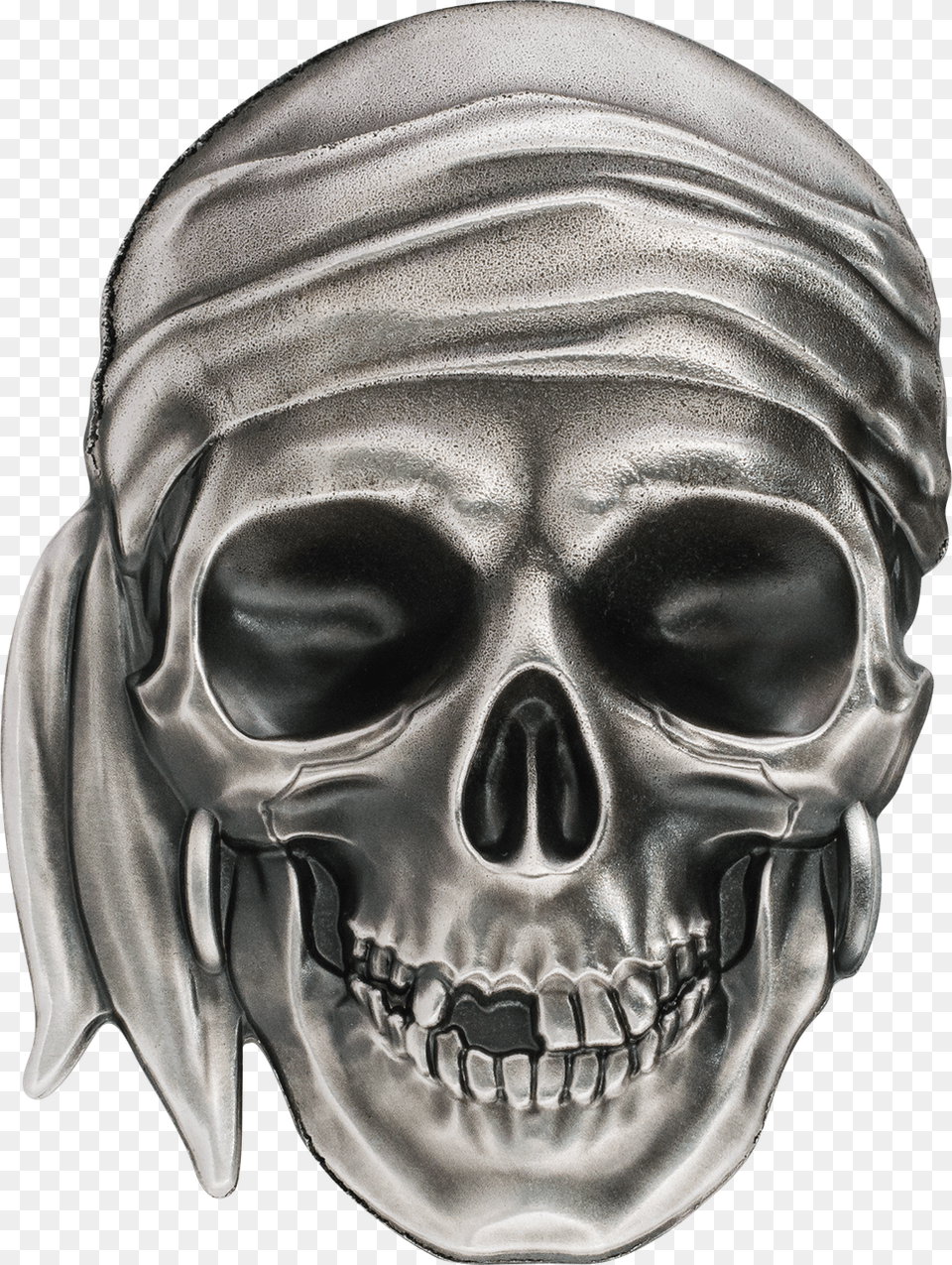 Skulls Transparent Pirate Palau 2017 Pirate Skull Antique Finish Silver Coin, Person, Head, Face Png