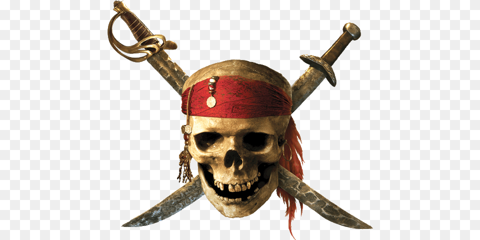 Skulls Transparent Voodoo Pirates Of Caribbean Skull, Sword, Weapon, Blade, Dagger Png