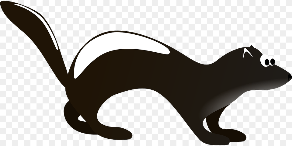 Skunk, Stencil, Silhouette, Animal, Fish Free Png
