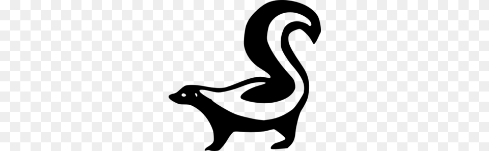 Skunk Clipart, Gray Free Png