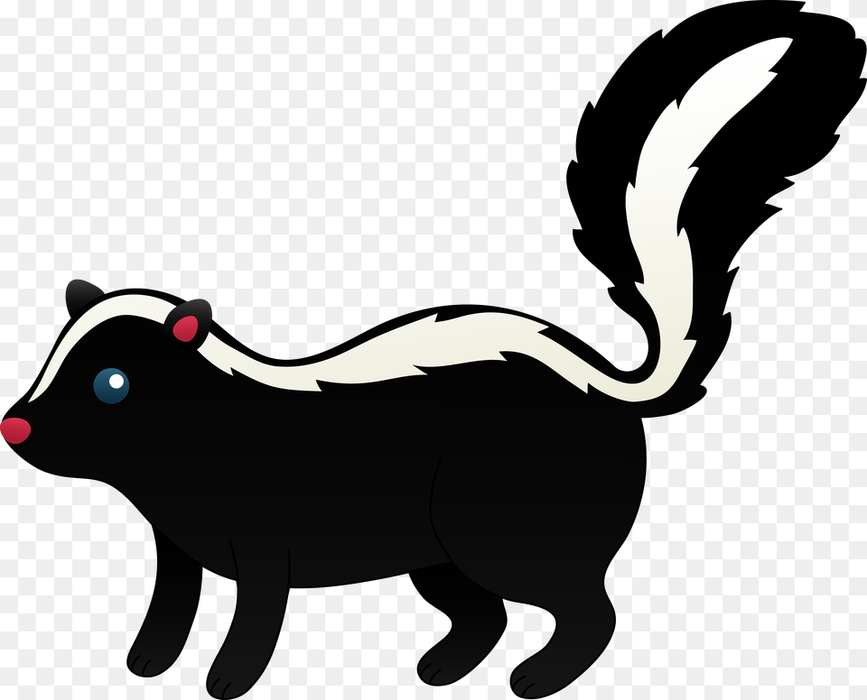 Skunk Clipart Easy, Animal, Wildlife, Mammal, Kangaroo Png