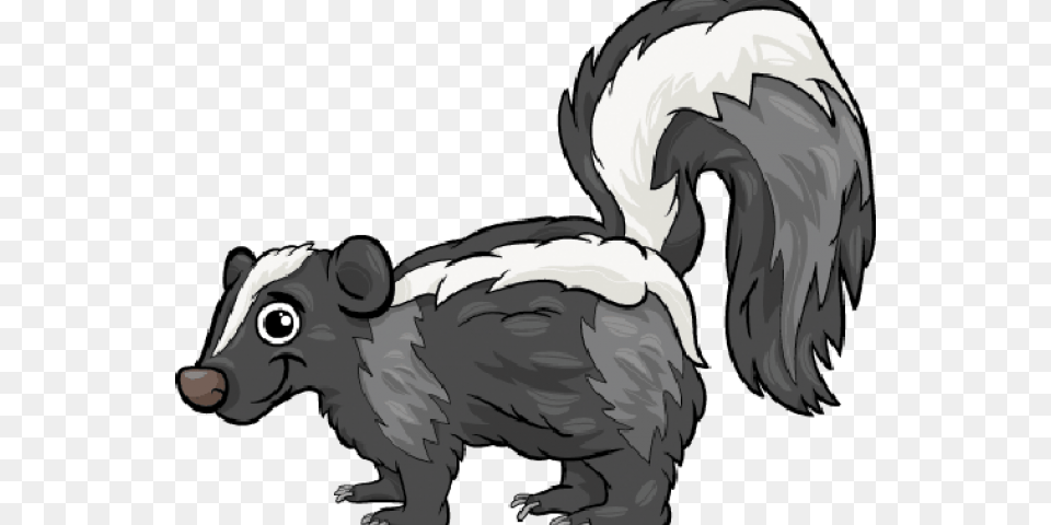 Skunk Clipart Transparent Skunk Cartoon Transparent, Animal, Mammal, Baby, Person Free Png