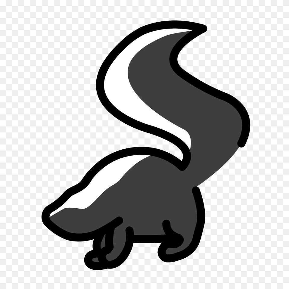 Skunk Emoji Clipart, Smoke Pipe, Animal, Wildlife, Mammal Png Image