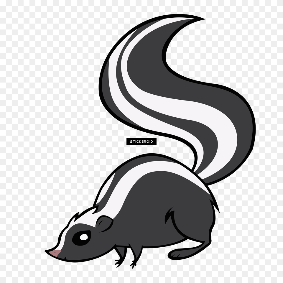 Skunk Emoji Skunk Clipart, Animal, Wildlife, Mammal, Grass Free Png Download