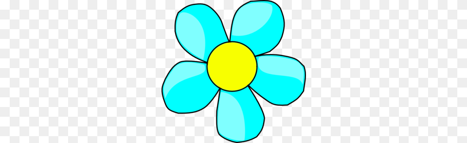 Sky Blue Flower Clip Art, Anemone, Daisy, Petal, Plant Png Image