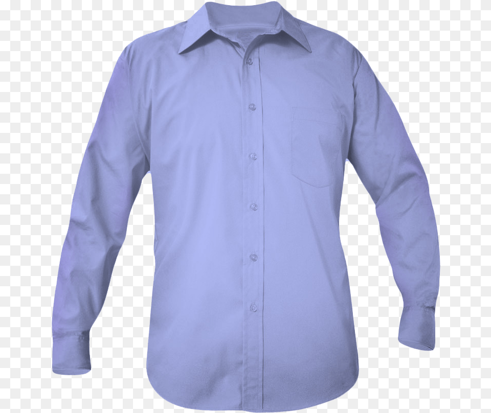 Sky Blue Uniform Shirt, Clothing, Dress Shirt, Long Sleeve, Sleeve Png