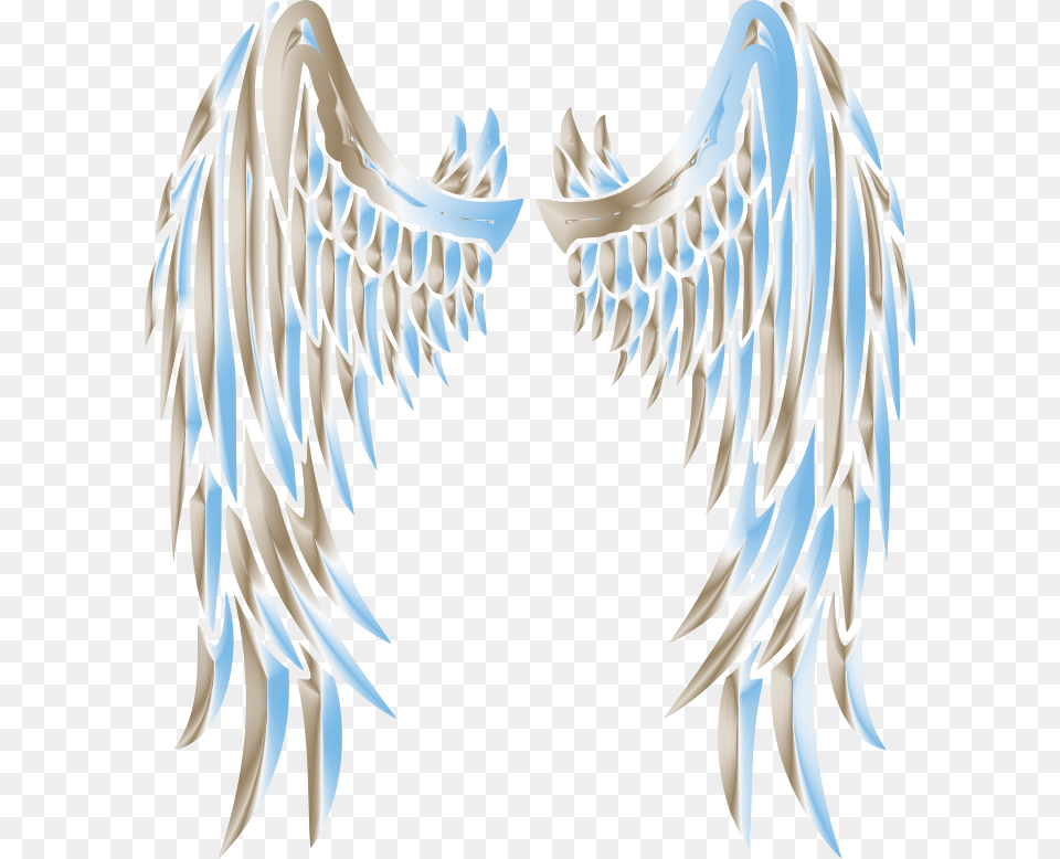 Sky Chrome Angel Wings Alas Stencil, Adult, Female, Person, Woman Free Transparent Png