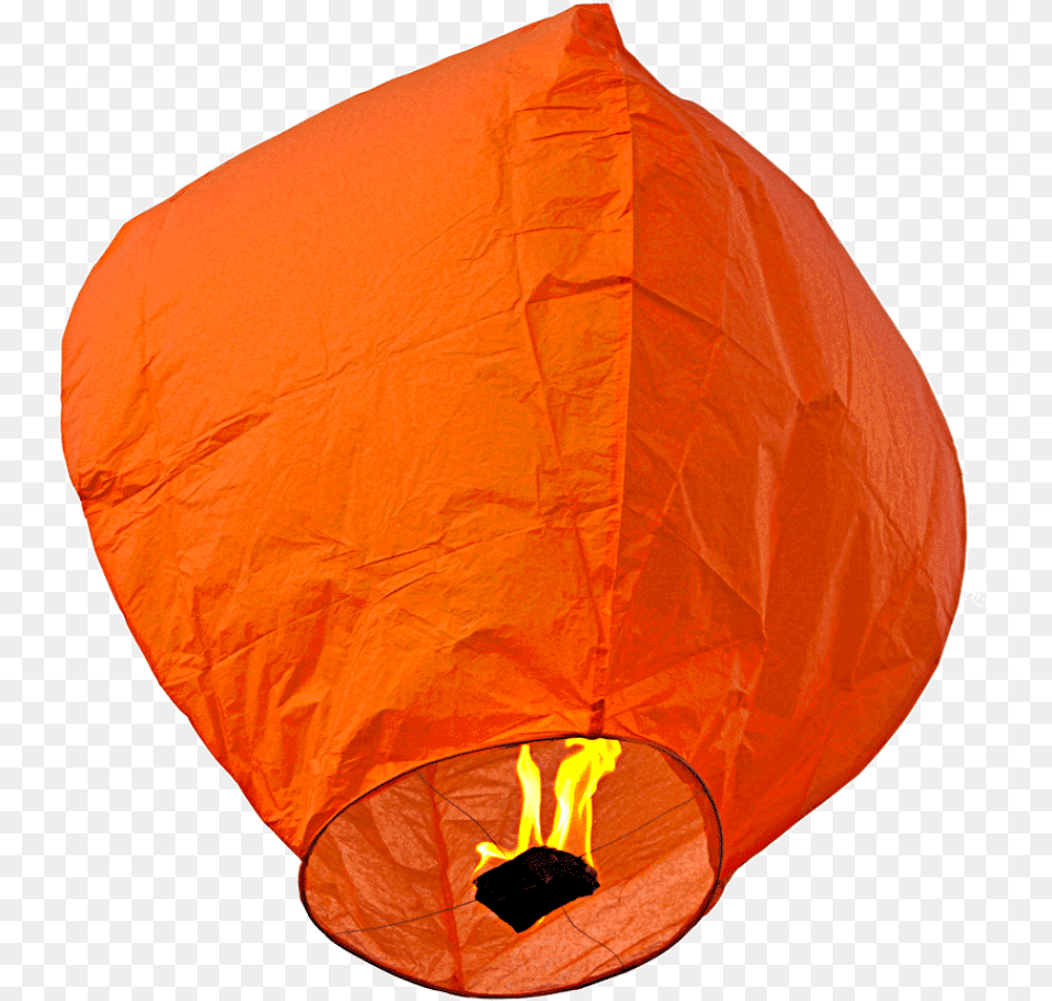 Sky Lantern Orange Flying Sky Lantern, Lamp, Tent, Outdoors, Camping Free Png Download