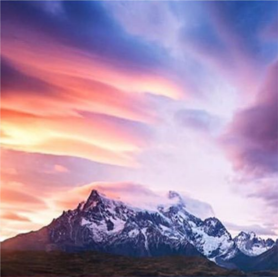 Sky Mountains Landscape Background Clouds Cielo Torres Del Paine National Park, Sunrise, Scenery, Outdoors, Nature Free Png Download