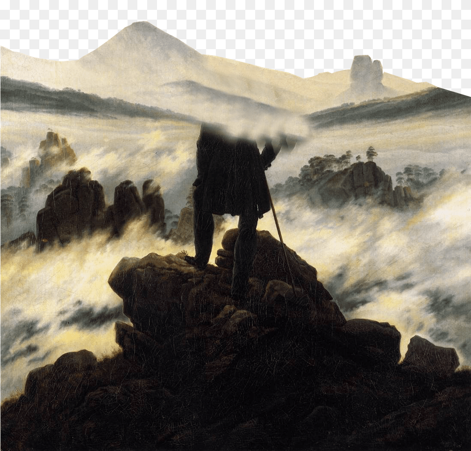 Sky Sky Caspar David Friedrich, Rock, Photography, Nature, Outdoors Free Transparent Png