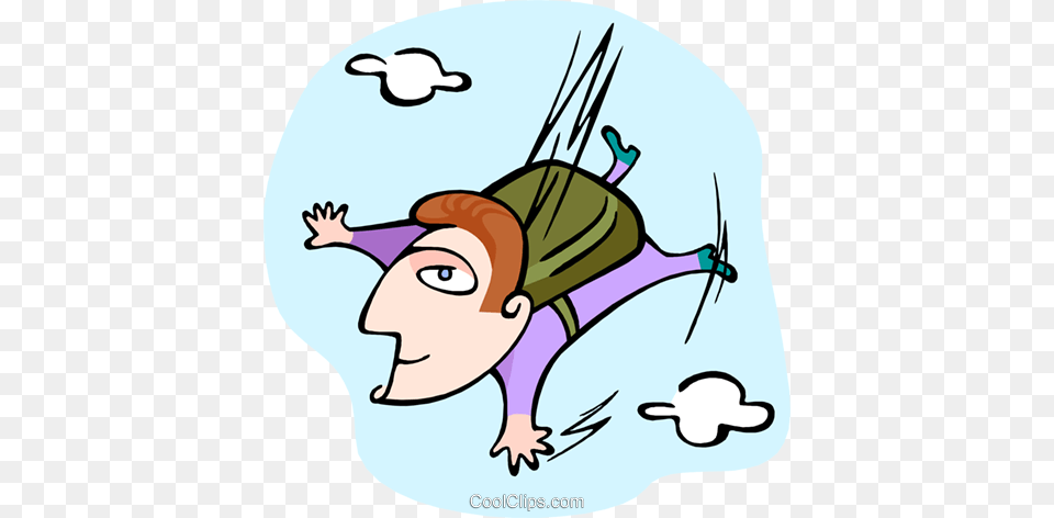 Skydiver Royalty Vector Clip Art Illustration, Water Sports, Water, Leisure Activities, Swimming Free Transparent Png