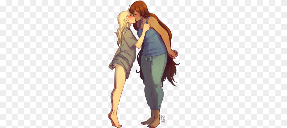 Skye And Alyssa Sharing A Kiss Portable Network Graphics, Book, Comics, Publication, Adult Png Image
