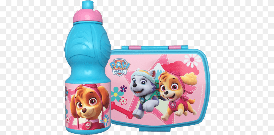 Skye Paw Patrol Lunchbox Amp Bottle Set Mancs Rjrat Kulacs, Pencil Box, Teddy Bear, Toy, Food Free Png