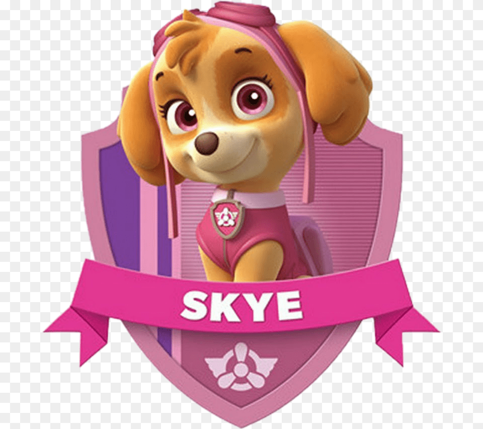 Skye Skye Paw Patrol Characters, Doll, Toy, Face, Head Free Png