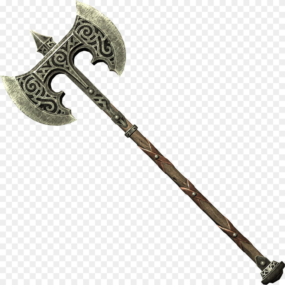 Skyforge Steel Battleaxe Kaolin Weapons Axe And Sword, Weapon, Device, Tool, Blade Free Transparent Png