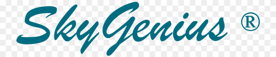 Skygenius Logo, Text, Turquoise, Handwriting Free Png