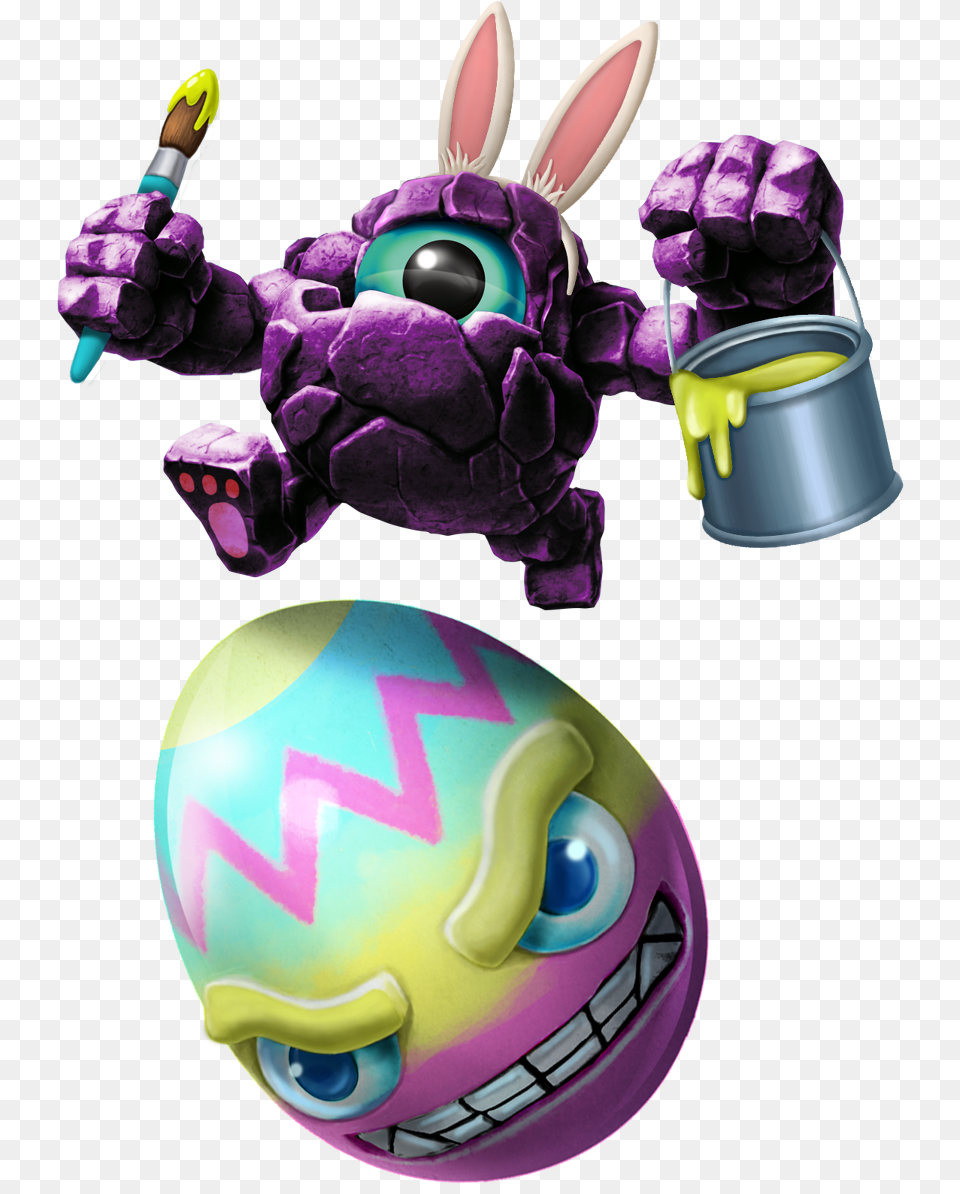 Skylanders Trap Team Rocky Roll, Purple, Helmet Free Png