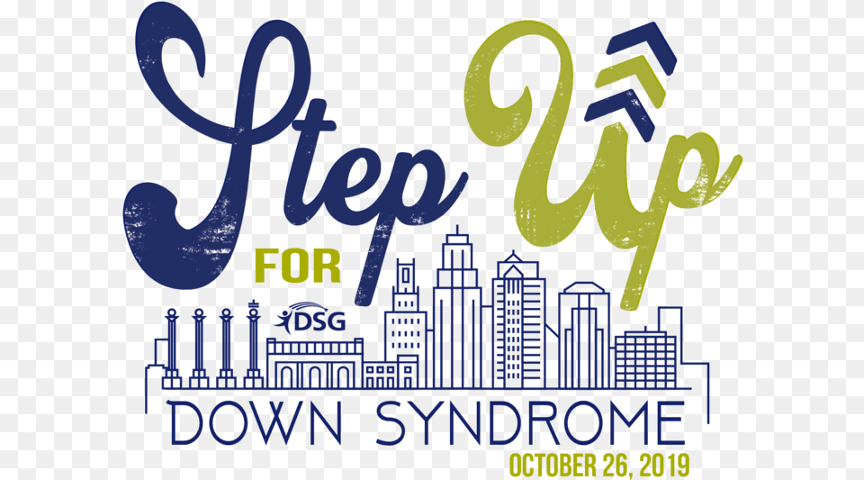 Skyline Back Step Up For Down Syndrome Walk, Advertisement, Poster, Logo, Text Png
