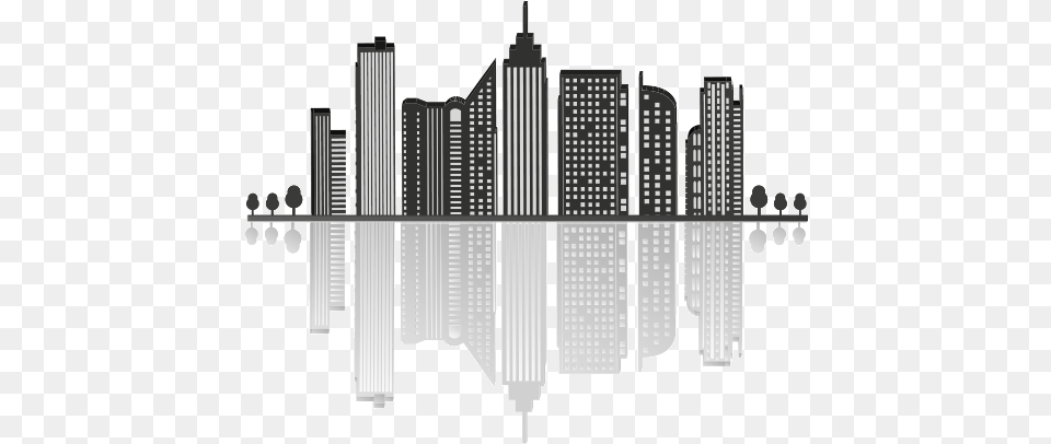 Skyline Building Silhouette Like Hip Hop City Building Construction Building Vector, Architecture, Urban, High Rise, Metropolis Png Image